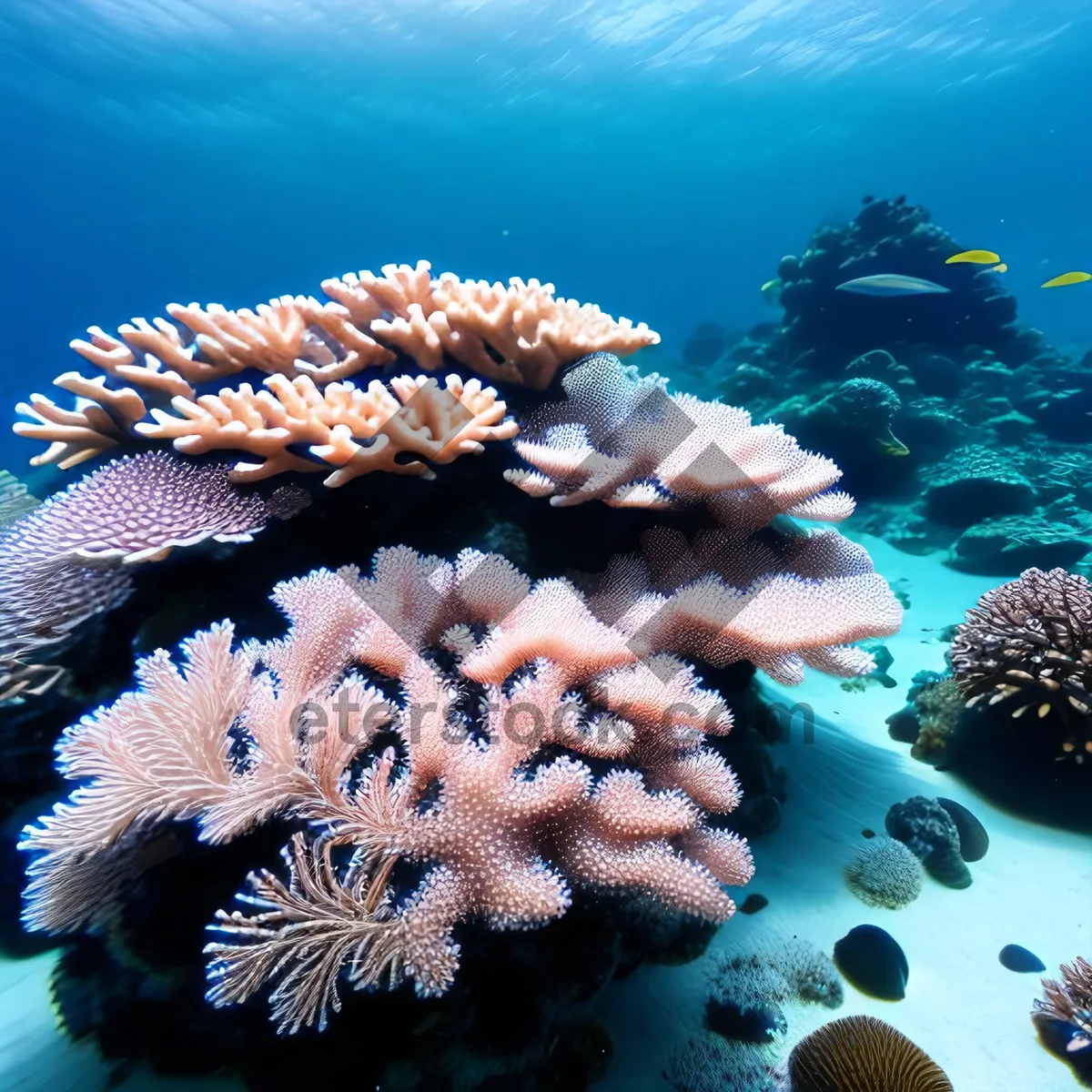 Picture of Vibrant Coral Reef Teeming with Marine Life