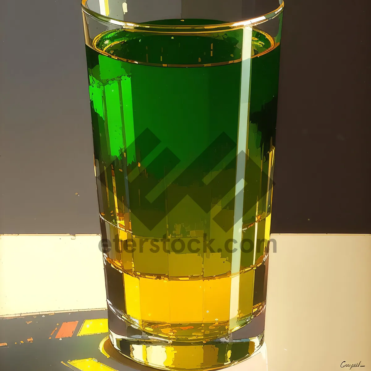 Picture of Golden Lager Refreshment in a Beer Glass