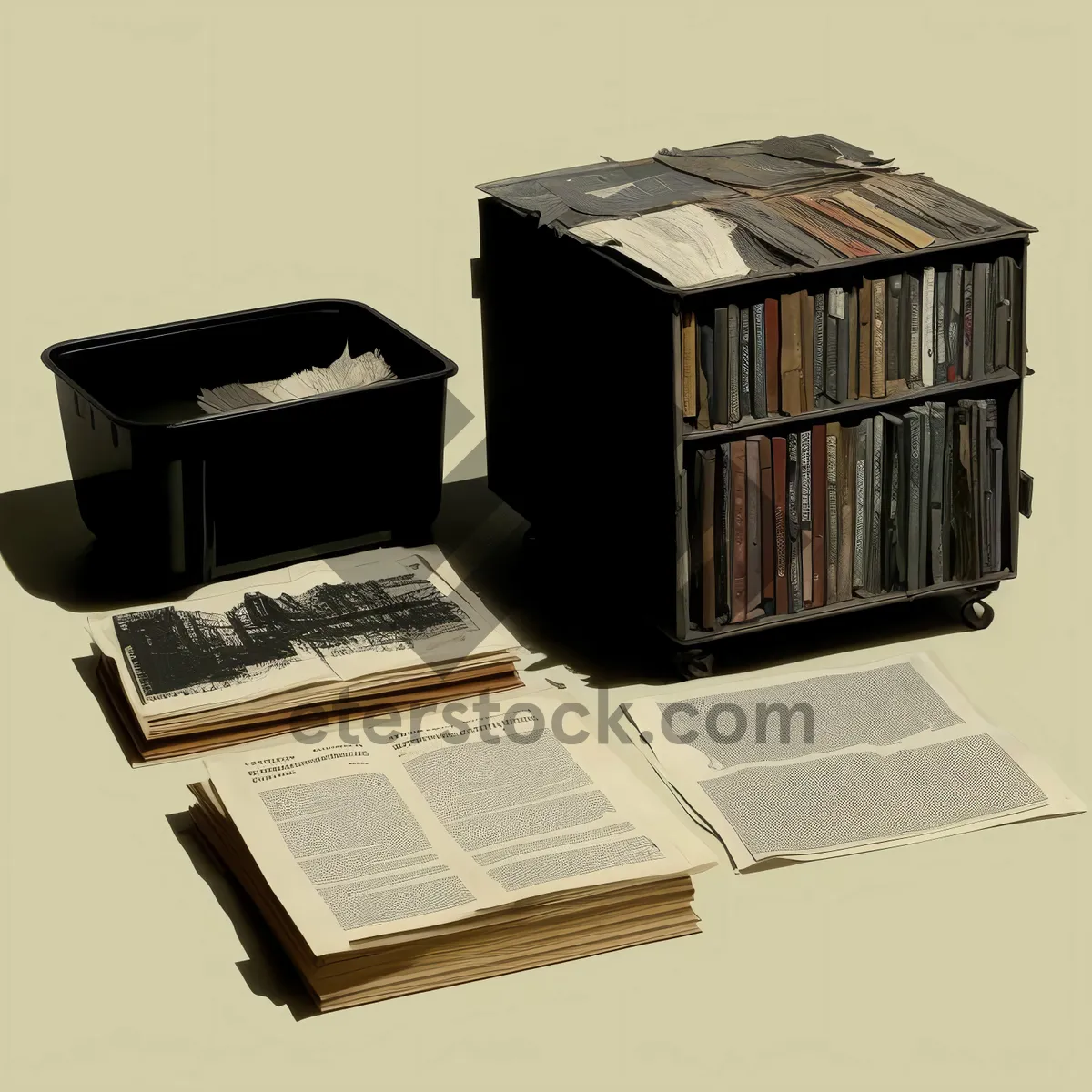 Picture of Business Book Binder Box Crate: Organized Paper Container