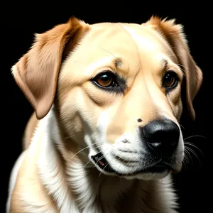 Golden Retriever Puppy: Cute Canine Friend in Studio Portrait