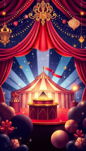 Winter Holiday Starry Theatre Curtain Decoration.