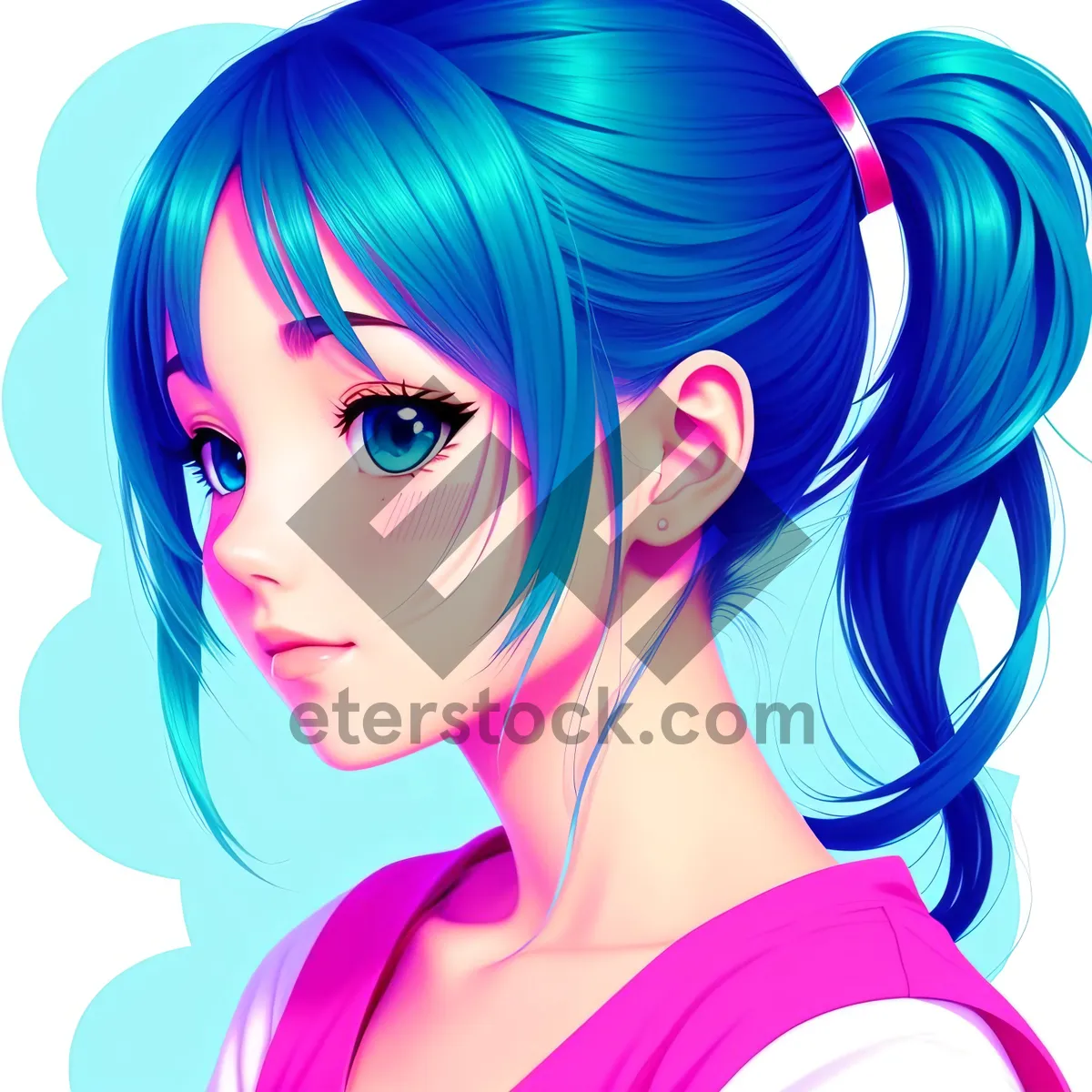 Picture of Cute Cartoon DJ with Trendy Haircut