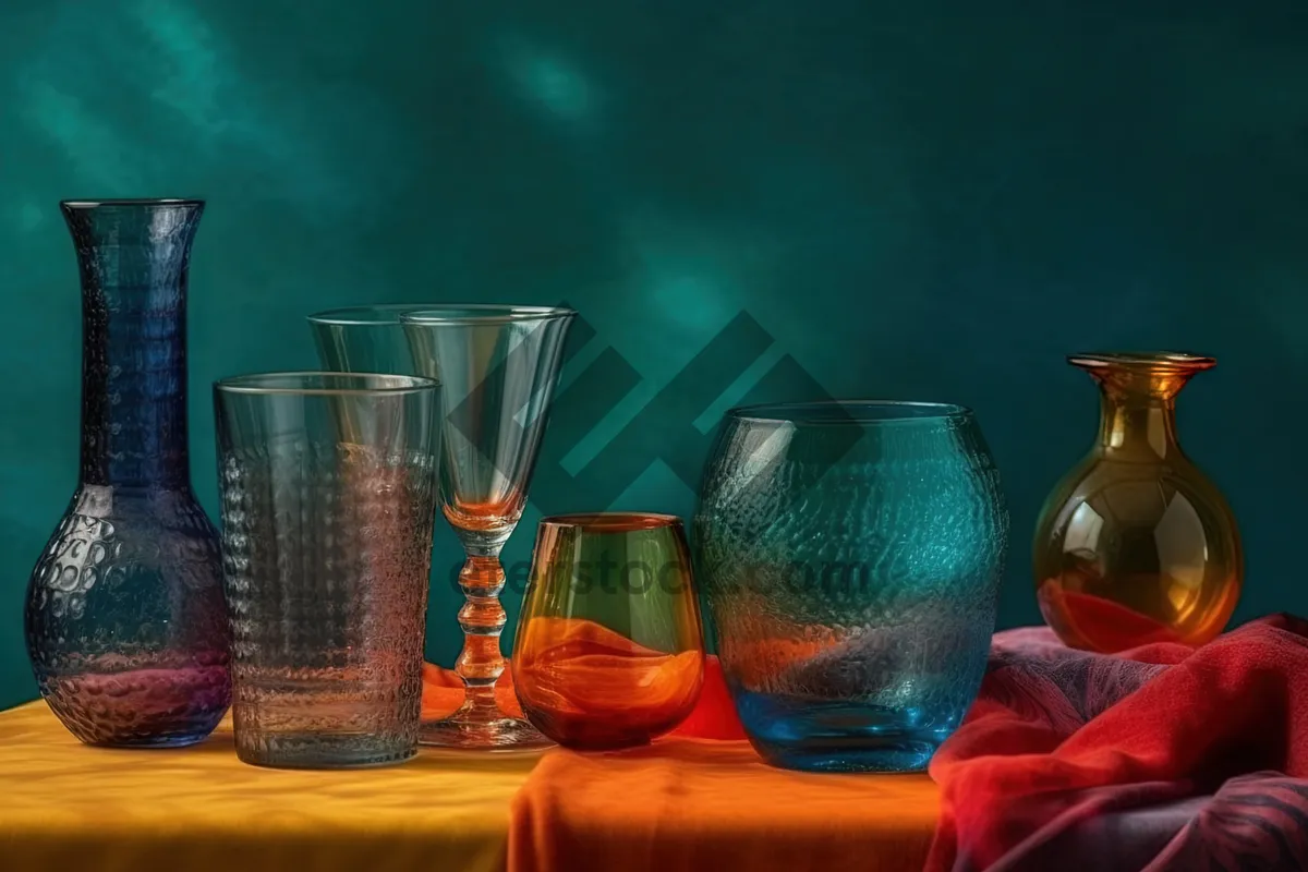 Picture of Party Refreshments in Glass and Bottle