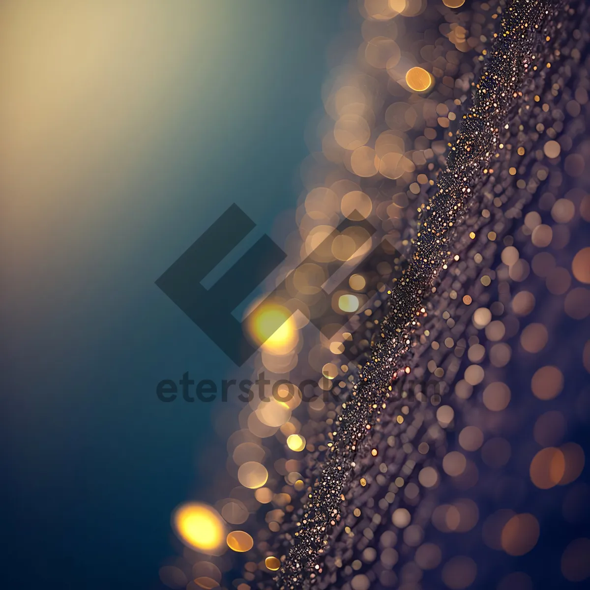 Picture of Golden Starlight: Modern Holiday Decoration