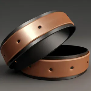 Golden Leather Buckle: 3D Metal Restraint Fastener