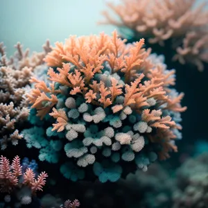 Colorful Underwater Coral Reef with Tropical Fish