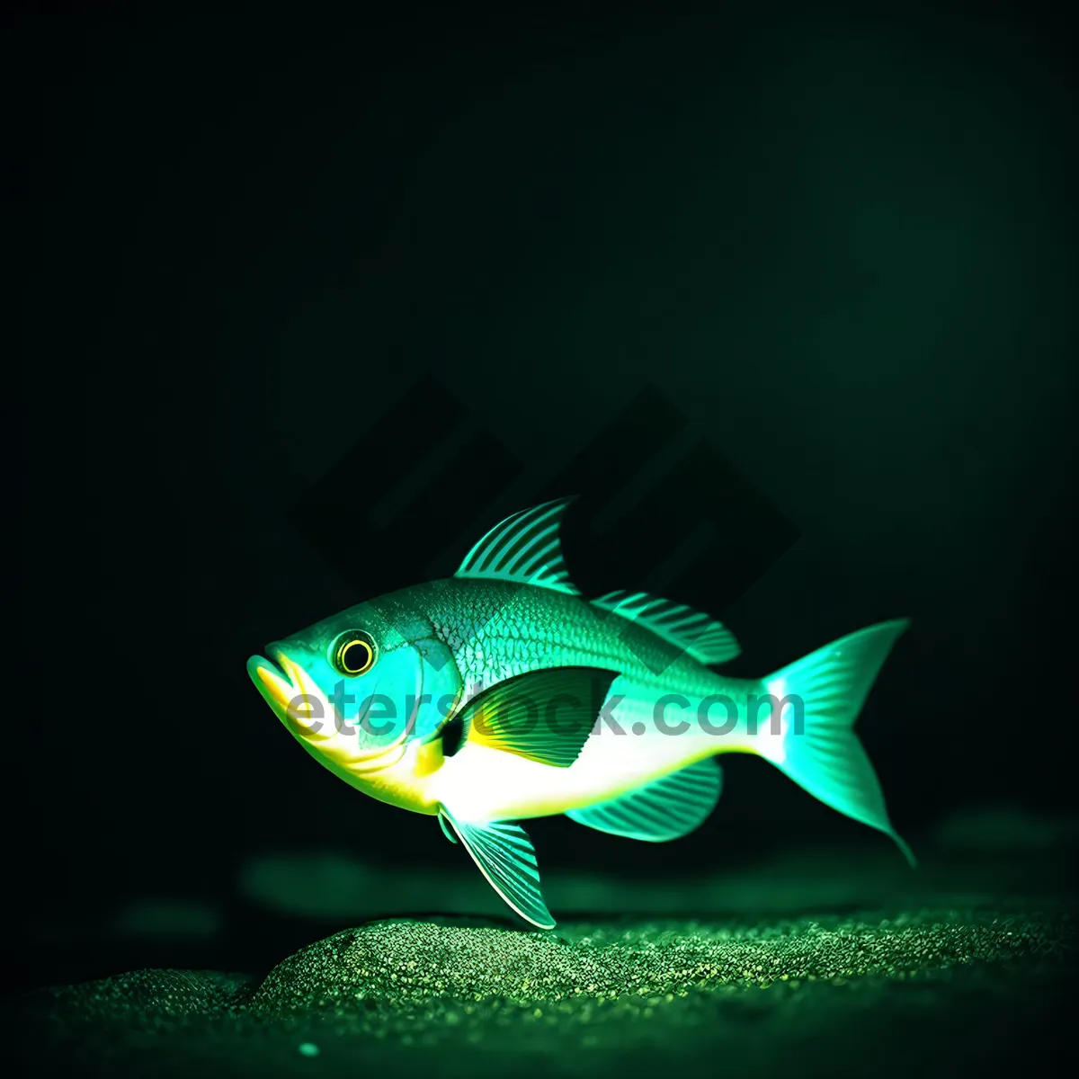 Picture of Colorful Ocean Fish Swimming in Aquarium