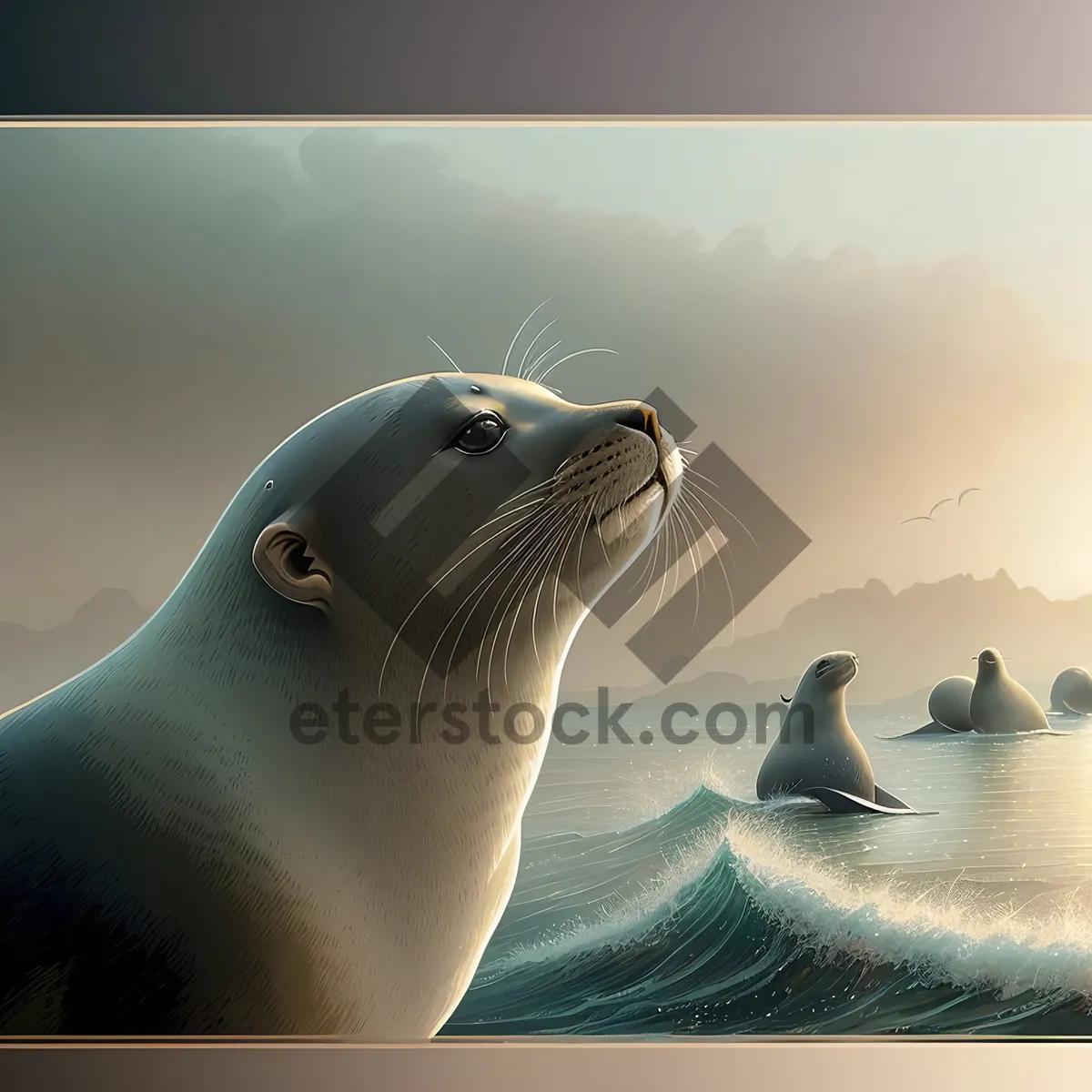 Picture of Marine Melodies: Eared Seal Plays Ocarina by the Sea