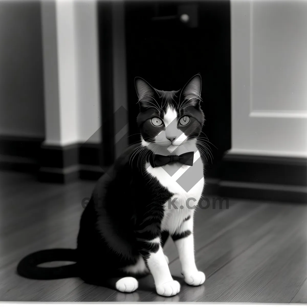 Picture of Curious kitty perched on windowsill.