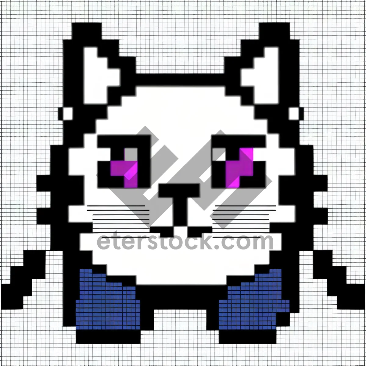 Picture of Pixelated Mosaic Square: Graphic Tile Design