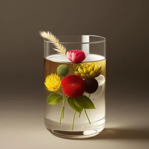 Juicy Strawberry Beverage in Glass Cup