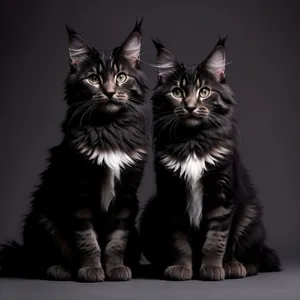 Furry Gray Tabby Kitty with Whiskers