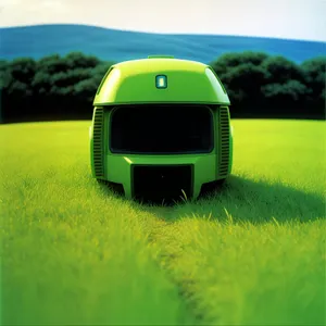 Lush Green Pastoral Landscape Under Clear Blue Skies