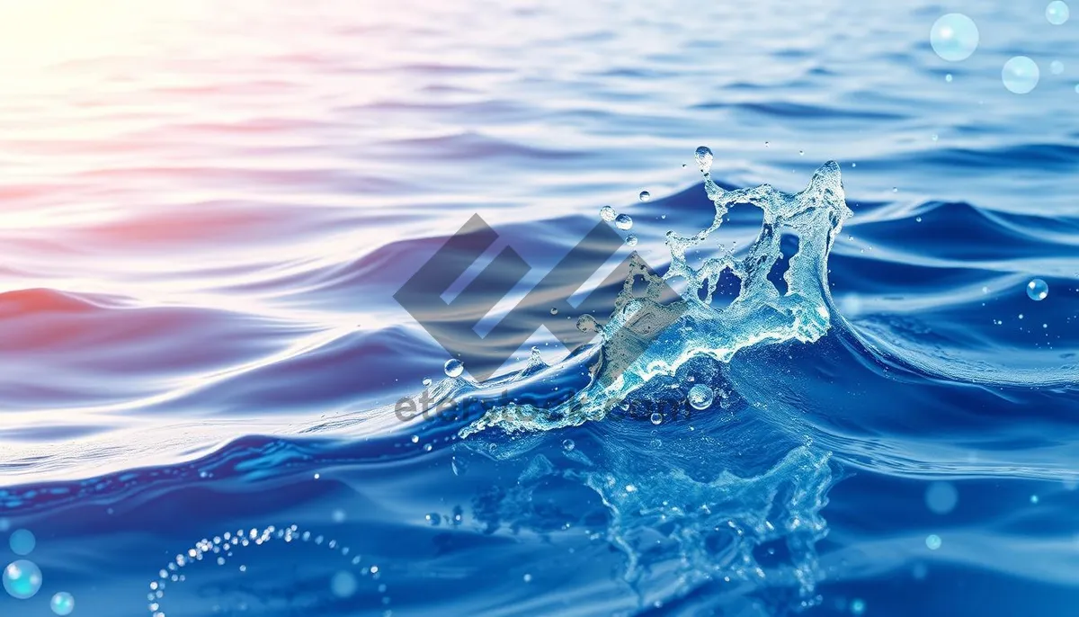 Picture of Clear Ocean Wave Splash Concept Freshness