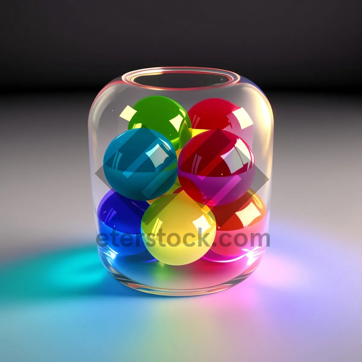 Picture of Vibrant Jelly Ball Fun in Colorful Sphere