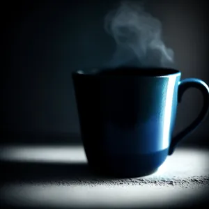Hot Steamy Coffee in Ceramic Mug