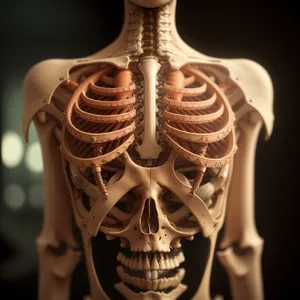Transparent 3D Skeleton Anatomy Image Showing Spinal Health
