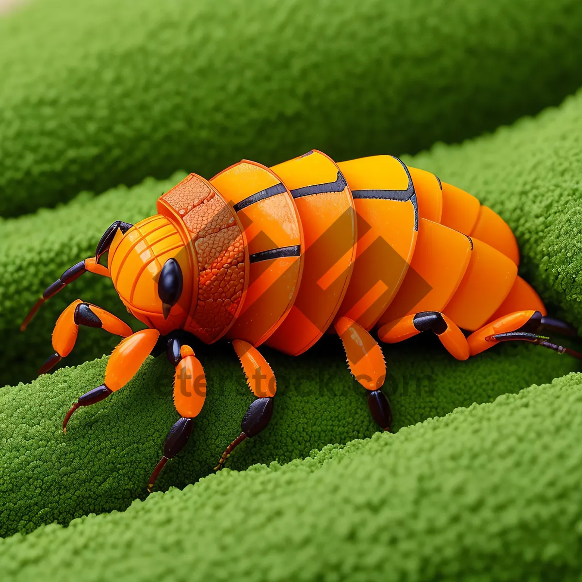 Picture of Spotted Leaf Beetle on Bright Green Leaf