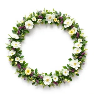 Flower Border Design Holly Photograph Frame