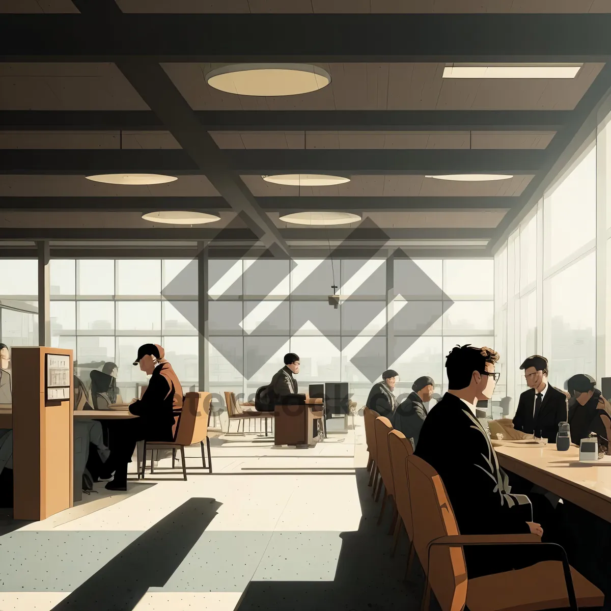 Picture of Corporate Team Meeting in Modern Office