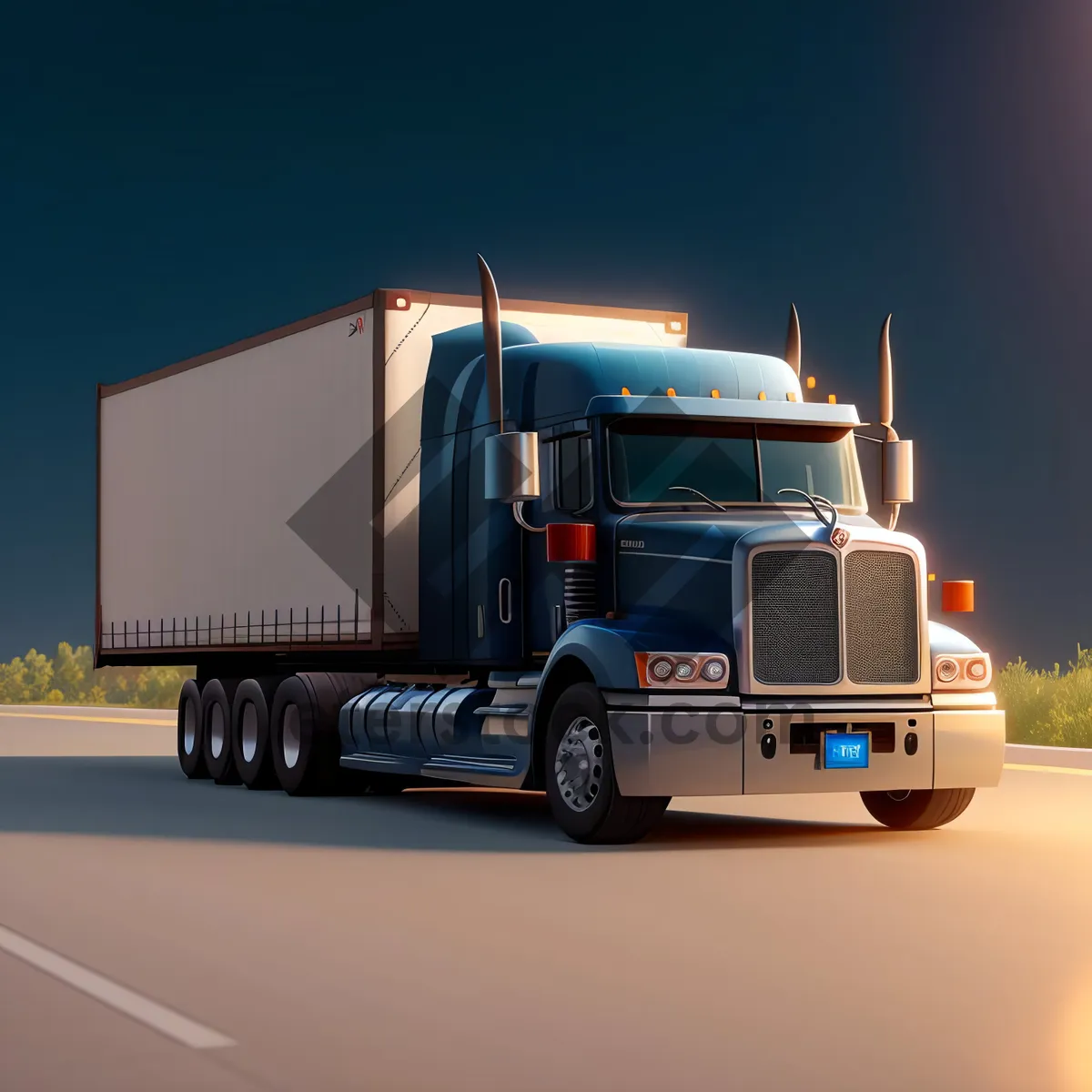 Picture of Freight truck speeding on highway