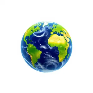 3D Earth Globe Icon Map Symbol