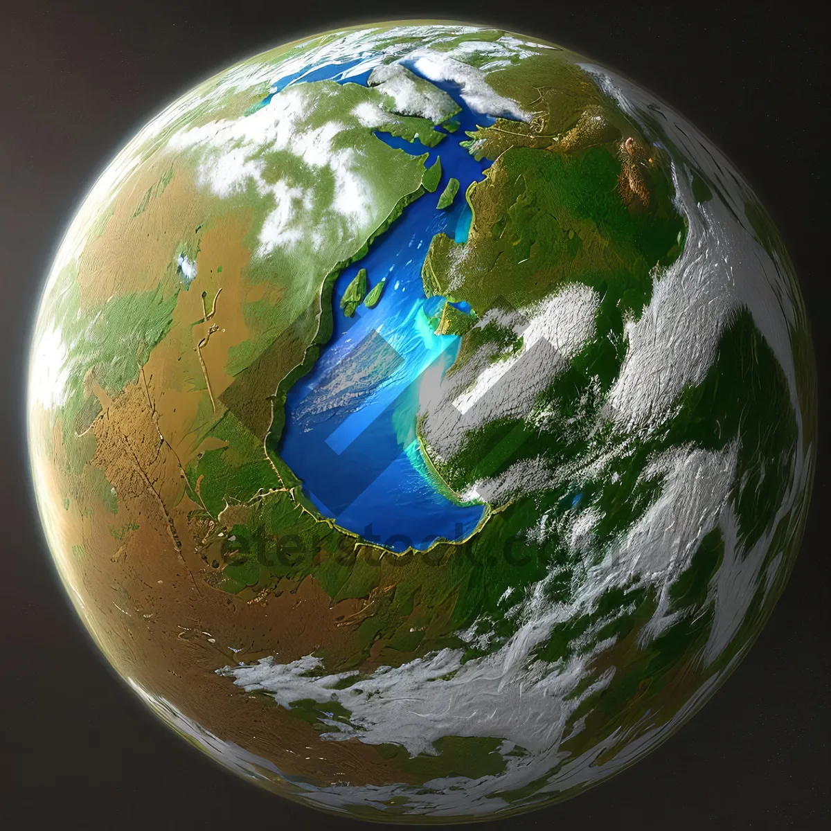 Picture of 3D Planet Earth in Space