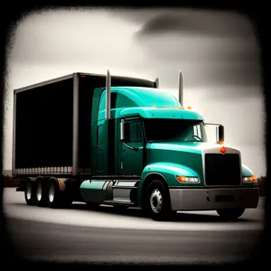 Highway Hauler: Speedy Semi Truck Transporting Cargo