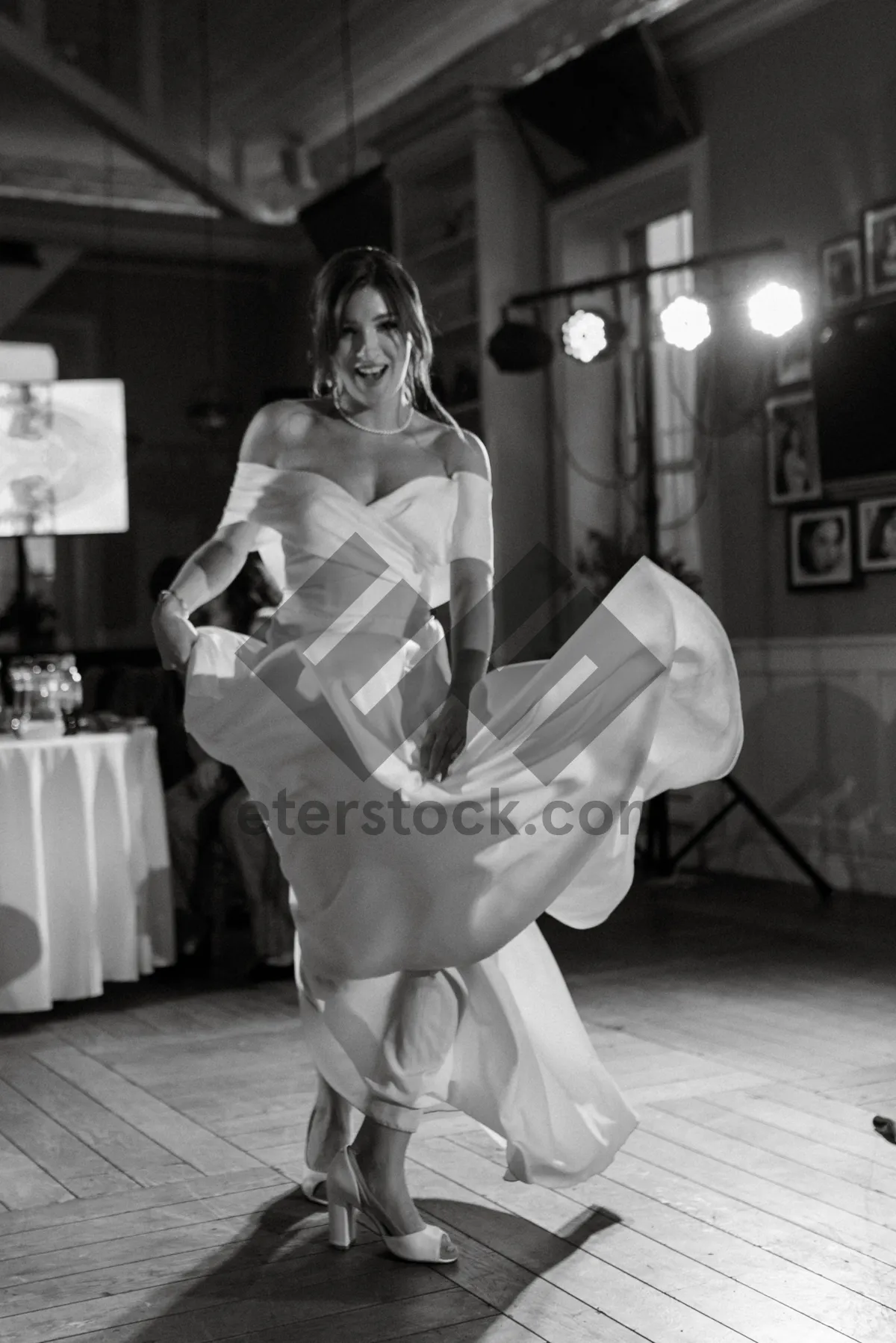 Picture of Happy wedding couple in love, smiling and celebrating joy.