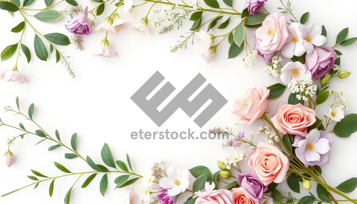 Picture of Vintage floral wallpaper design with pink blossoms and leaves.