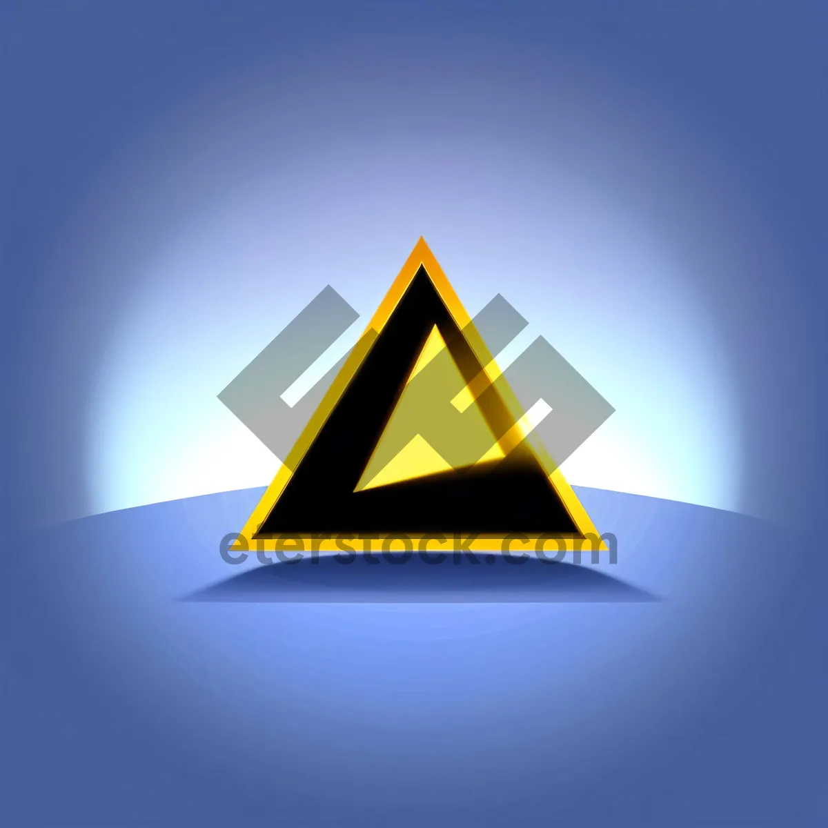 Picture of Pyramid Graphic Symbol with Iconic Arrow and Star Design