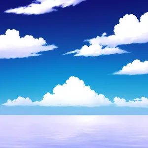 Vibrant Summer Sky Over Cloudy Landscape