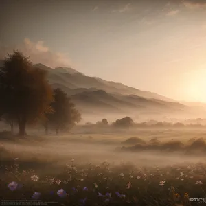 Serenity Over Porcupine Meadow: Sky, Landscape, Sunset, Rodent