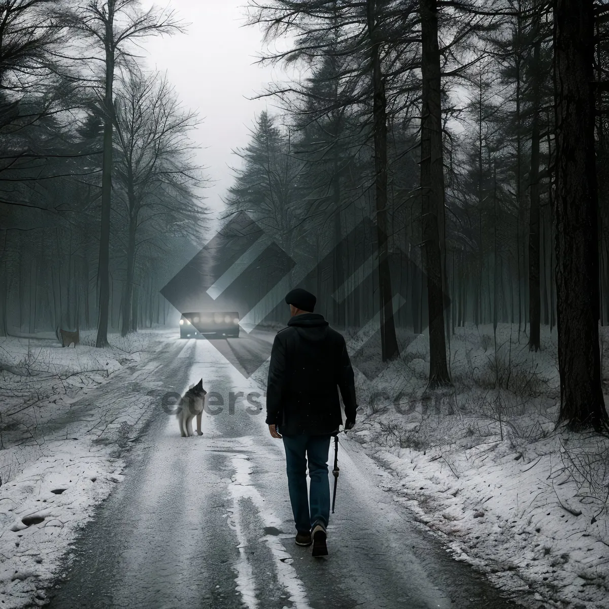 Picture of Winter Wonderland: Snowy Forest Landscape