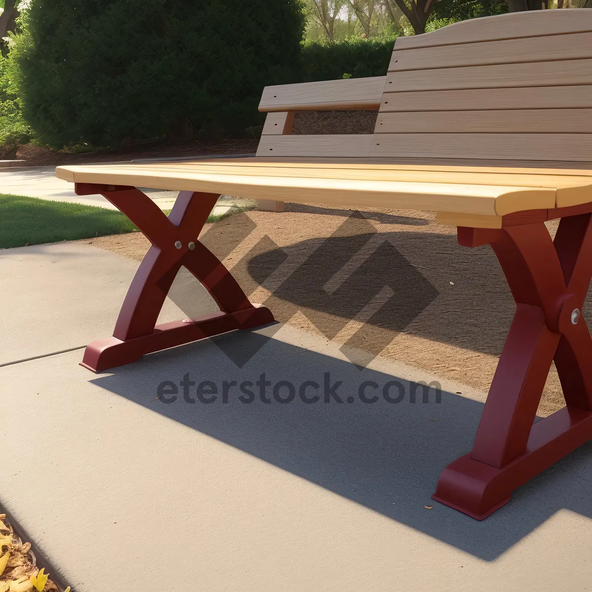 Picture of Wooden Patio Chair with Table: Outdoor Relaxation Haven