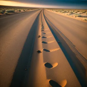 Skyline Drive Through Desert Horizon