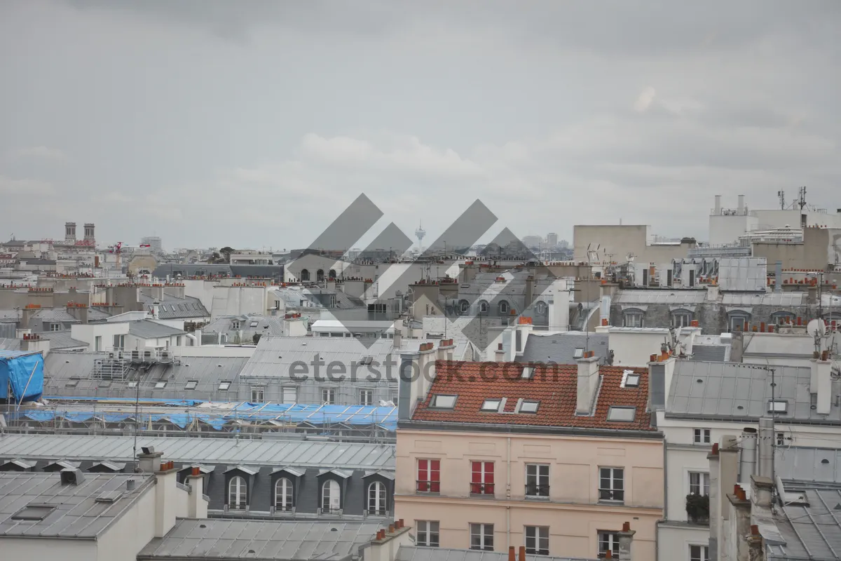 Picture of Old Church in Urban Landscape with City Skyline