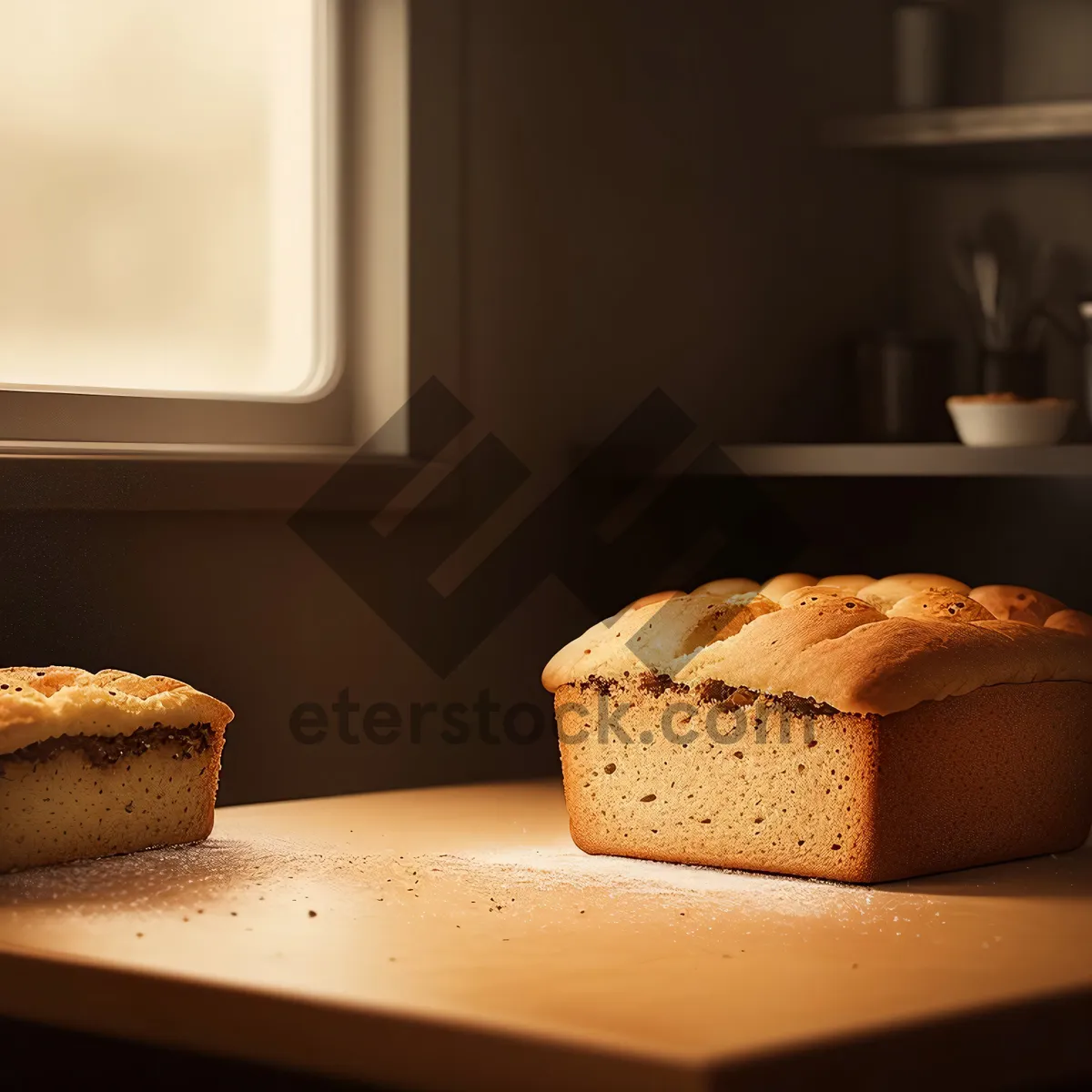 Picture of Cheesy Breakfast Delight on Rustic Table