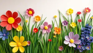 Colorful Floral Garden Bouquet with Yellow Tulips