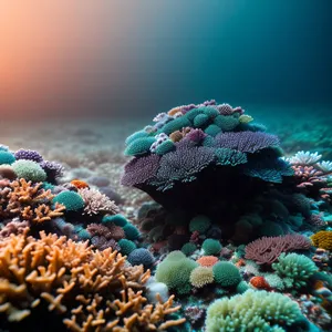 Vibrant Coral Life in Azure Waters