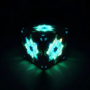 Black Glass Gem Digital Design