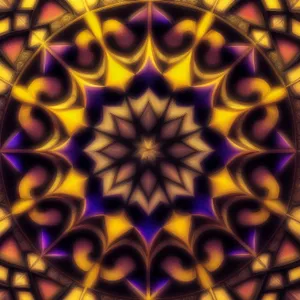 Abstract Geometric Kaleidoscope of Colors