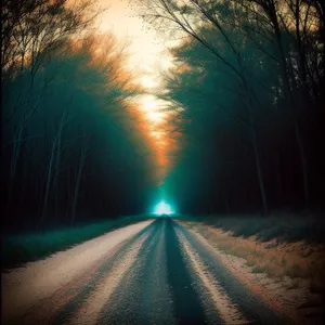 Sunlit Highway Through Celestial Passage
