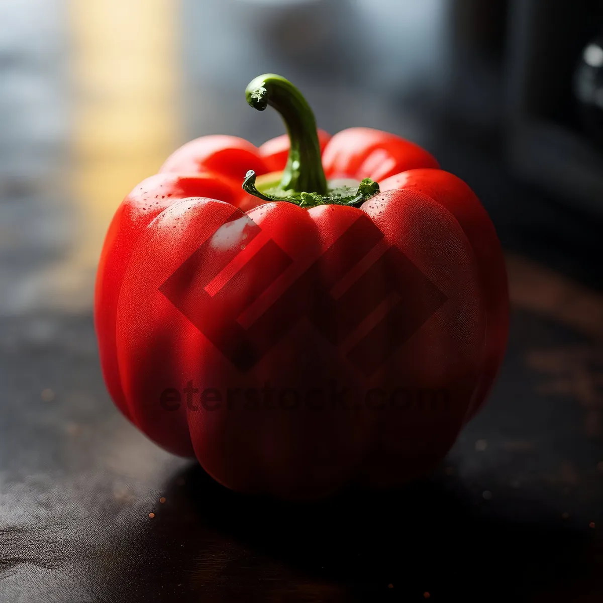 Picture of Fresh Vibrant Bell Pepper Salad with Tomatoes and Greens