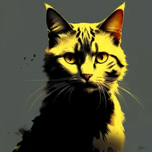 Furry Feline Portrait: Adorable Gray Tabby Cat with Curious Eyes
