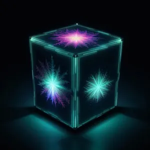 Dark energy glow in space fractal design