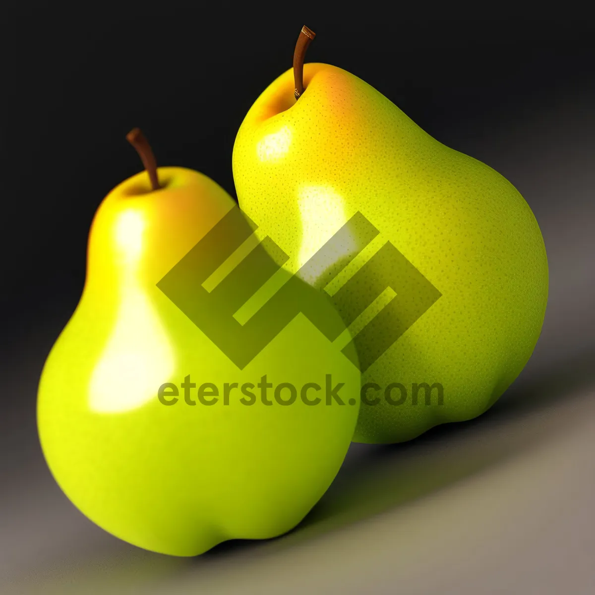 Picture of Fresh and Juicy Apple with Yellow Dew