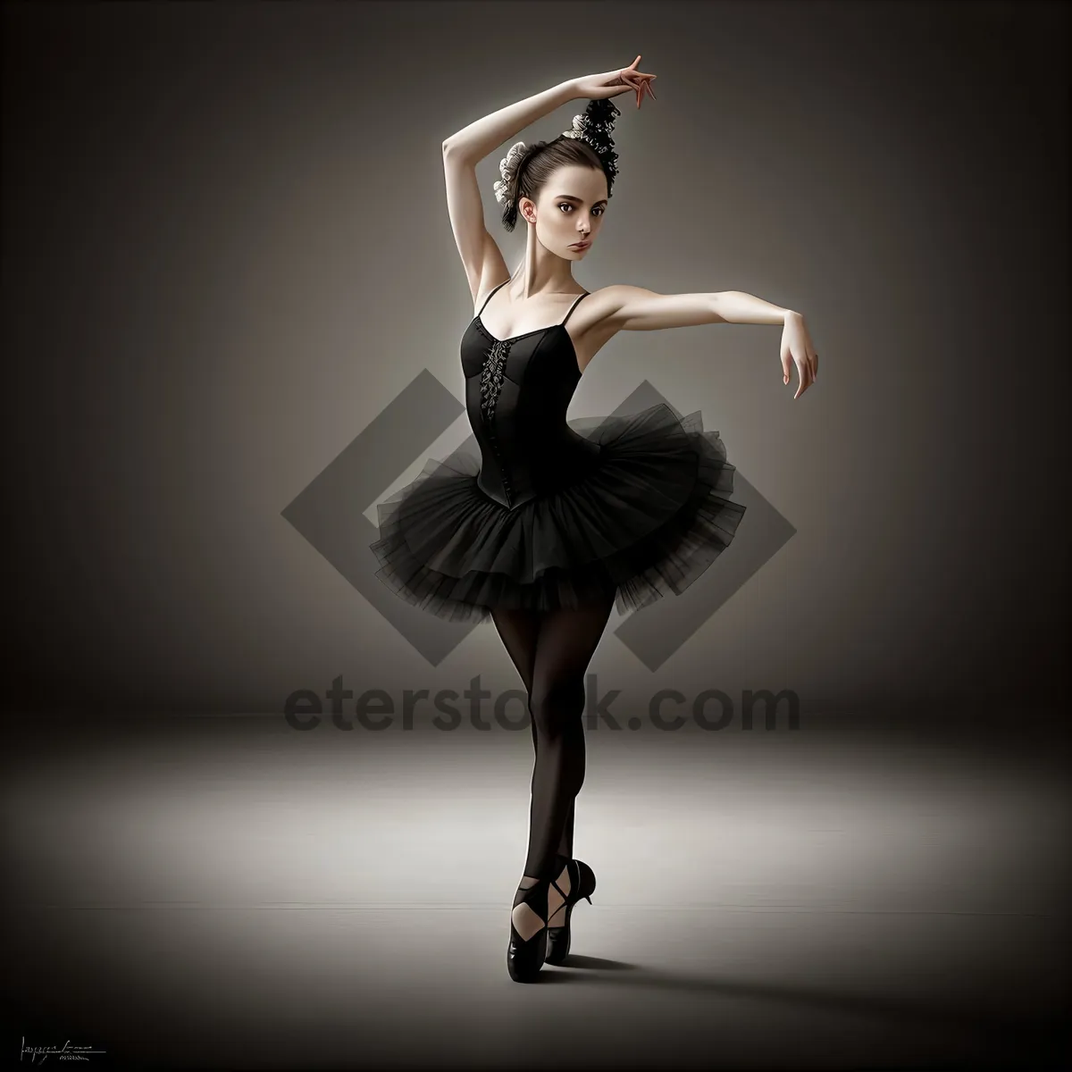 Picture of Dancing in Graceful Silhouette: A Coquette's Ballet Creation