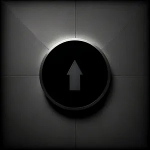 Sleek Elevator Icon with Modern Design and Shiny Button