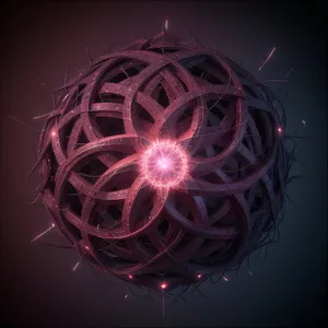 Modern Fractal Graphic with Glow and 3D Shapes.